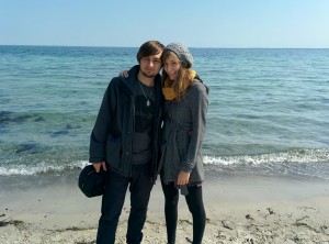 Mein Freund und ich am Strand