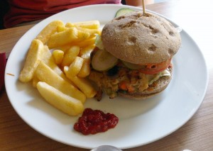 veganer Burger, Outback, Detmold