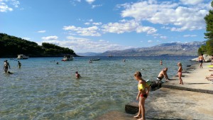 Strand in Supetar, Kroatien