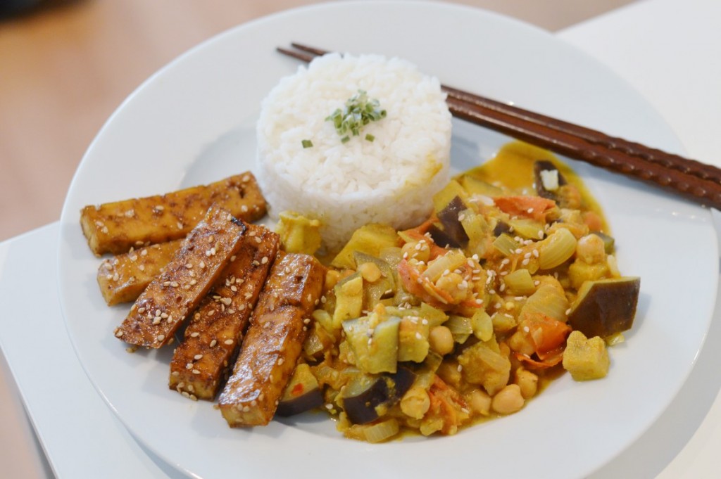Kichererbsencurry mit Tofu